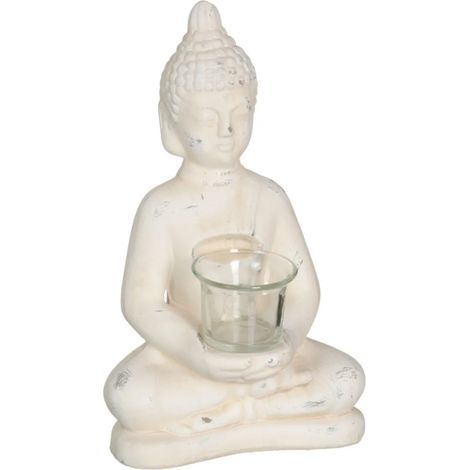 Porte Bougie Bouddha en terre cuite (1/3)