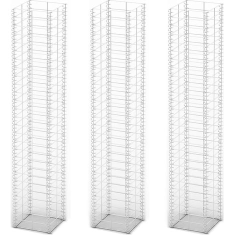Maison Exclusive - Gabionen-Set 3-tlg. Verzinkter Draht 25×25×150
