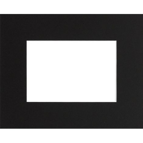 Passe-partout Epais noir 50x70 cm ouverture 40x50 cm, en carton - fabriqué en France (1/3)