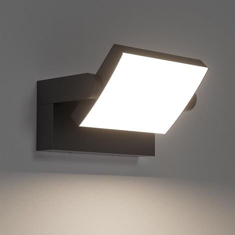 24W Applique Murale LED Extérieure Intérieur Rotatif, Éclairage Mural Imperméable IP65 Moderne, Lampe Murale Ajustable pour Escalier Jardin Entrée Balcon, Noir, Blanc Naturel 4000K (1/5)