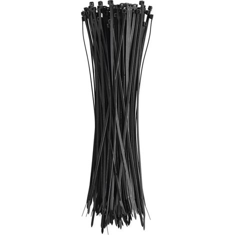 Lot de 100 serre-câbles en nylon PA66 pour extérieur, 300 x 3,5 mm - Pour faisceau de câbles max. de 8 cm de diamètre - Gestion des câbles résistante auto-bloquant pour jardin, maison (1/5)