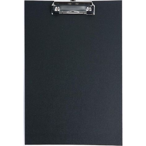 Tablero de PVC A5 con clip, negro D.rect