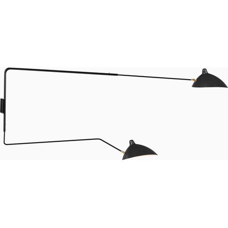 Desk Lamp - Wall Mounted - 2 Arms Black - George Black (1/5)