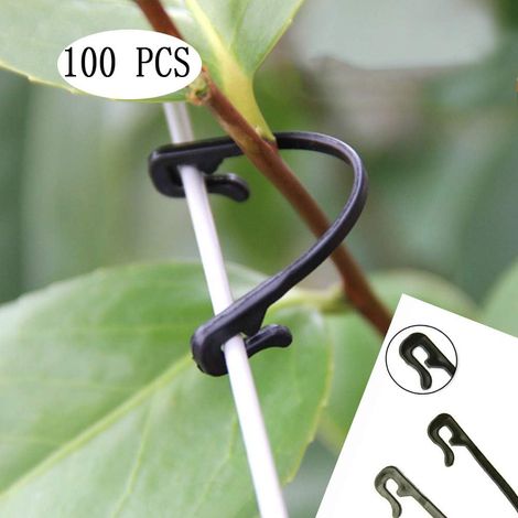 Plantes de Jardin Boucles Attachées en Plastique Pinces de Support Crochet Fixe pour Fleur Tomate Vigne légumes Agricole Serre Kit, S'adapte aux configurations de jardin, de terrasse et de balcon (1/5)