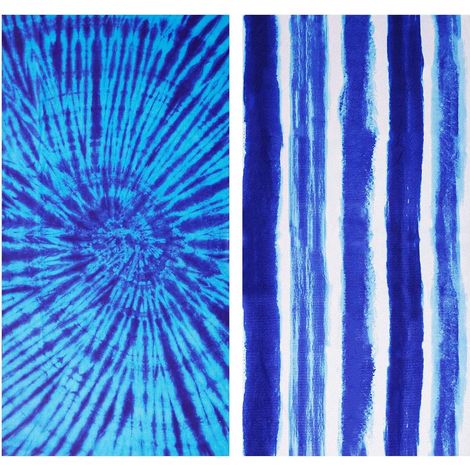 Lot de 2 serviettes de piscine rayées extra larges, style bohème, idéales pour un usage quotidien, pour femmes et hommes, pour mamans et papas. (1/4)