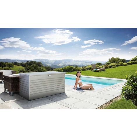 Baule da esterno 160 grigio quarzo metallizzato