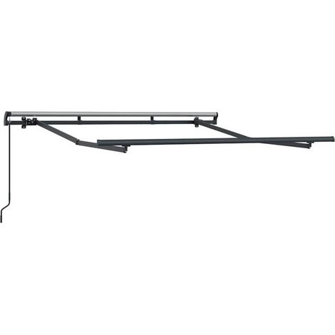 Cadre de store gris anthracite, 2,5 x 2 mètres, en métal. (1/5)