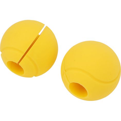 Poignées d'entraînement antidérapantes pour haltères, confortables et épaisses - Parfaites pour musculation et fitness - Couleur jaune vif (1/5)