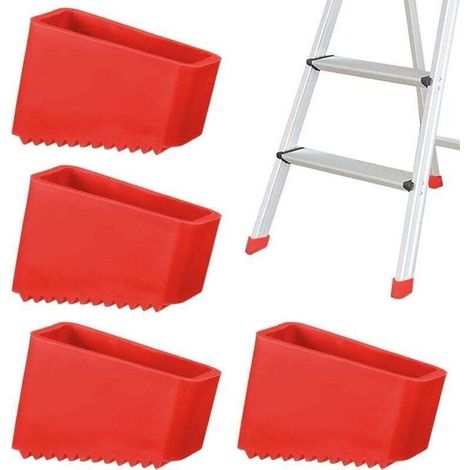 Lot de 4 pieds d'échelle en caoutchouc - 50 x 20 mm - Embouts de protection pour échelles - Antidérapants - Pour pieds d'échelle universels - Pour les travailleurs à domicile (1/4)