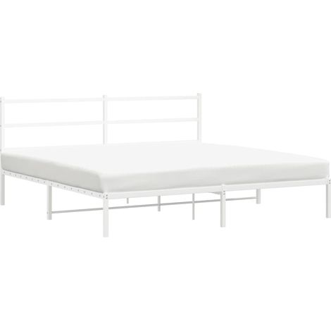 Maison Exclusive - Giroletto con Testiera Metallo Bianco 193x203 cm