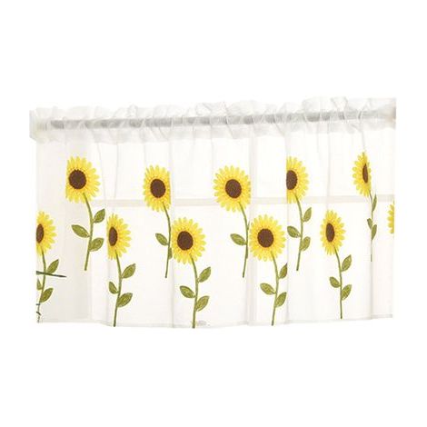 Cortina opaca de poliéster con estampado floral — Ideal para la decoración del dormitorio, salón y cocina (100 x 50 cm) (1/5)