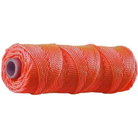 Cyclingcolors – Cordeau de maçon rouge 1,75mm x 50m – Corde résistante pour béton et maçonnerie – Tendeur de précision pour chantiers professionnels
