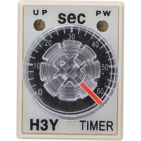 Relais temporisé H3Y-2, 8 broches, haute précision, pour appareils électroménagers, alimentation 24 V CC, temporisation de 0 à 60 secondes (1/4)