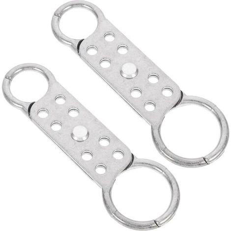 2 Pièces De Cadenas Anti-Étincelles À 8 Trous Loquet En Aluminium Cadenas À Double Extrémité 8 Trous Fournitures De Verrouillage Loquet D'Étiquette Cadenas De Sécurité
