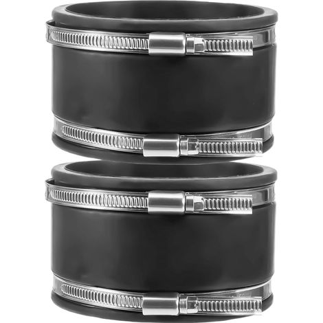 2 Pièces Manchons en Caoutchouc Flexible de 100 mm - avec Colliers de Serrage en Acier Inoxydable - Diamètre : 100 mm - pour Ventilateur de Tuyau, Système de Ventilation, Tube Rond de Ventilation (1/5)