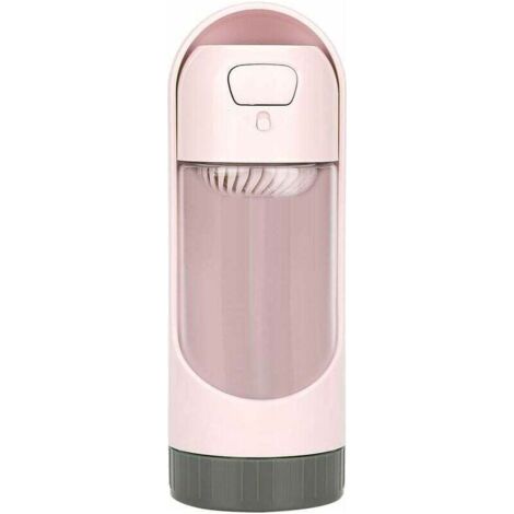 Distributeur d'eau Potable de Chat de Preuve de Fuite de Bouteille d'eau de Portatif pour l'Entraînement Ambulant Extérieur de Déplacement(Rose) (1/4)