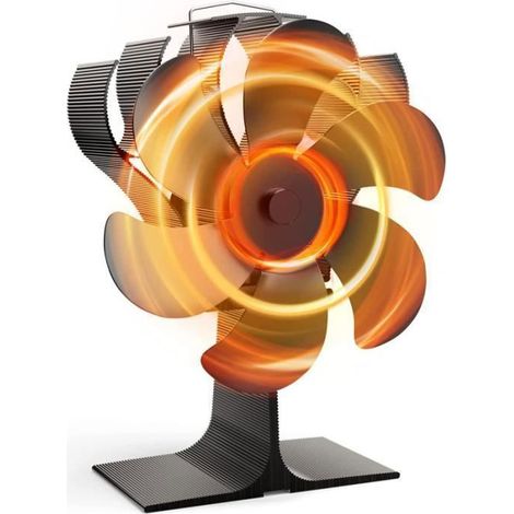 Ventilateur de poêle – 6 pales, silencieux 20 dB – Alimentation thermique – Diffusion efficace de chaleur (1/4)
