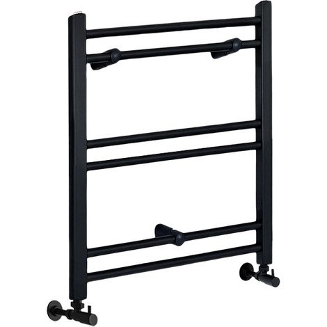 Hudson Reed Artle - Sèche-Serviettes Design Moderne Noir - Plat 60 cm x 40 cm