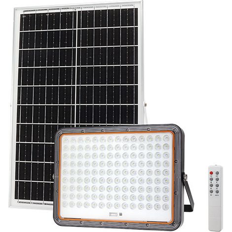 PROIETTORE A LED CON PANNELLO SOLARE 200W (Eq. 40 W)- 6000K
