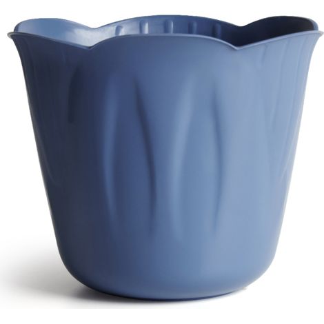Cache pot "Mimosa" 5,5L - Bleu - D 25 x H 20,5 cm - Livraison gratuite (1/2)