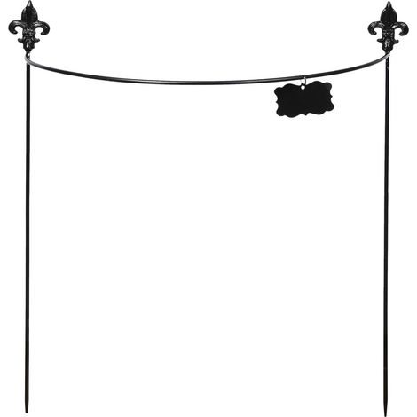 Tuteur à plantes demi-cercle en acier fleur de lys 60 cm (1/3)