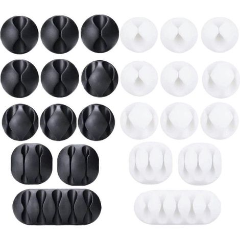 Support de câbles, clips de fixation, organisateur de câbles, kit de gestion de câbles multifonctionnel (1/4)