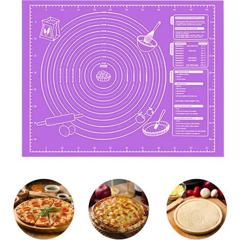 Tapis À Pâtisserie Sous-Main Réutilisable Alimentaire Antidérapant Tapis De Cuisson Pour Pâte À Étaler Pour Gâteau Cuisson Cuisine Maison Intérieur Femmes (1/5)