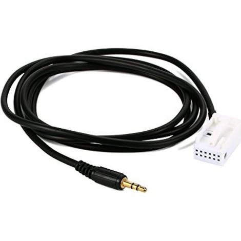 Compatible con el cable macho de entrada auxiliar de audio de Mercedes-Benz, adaptador de entrada auxiliar Hainan de 3,5 mm para MB W203 AC289 (1/3)