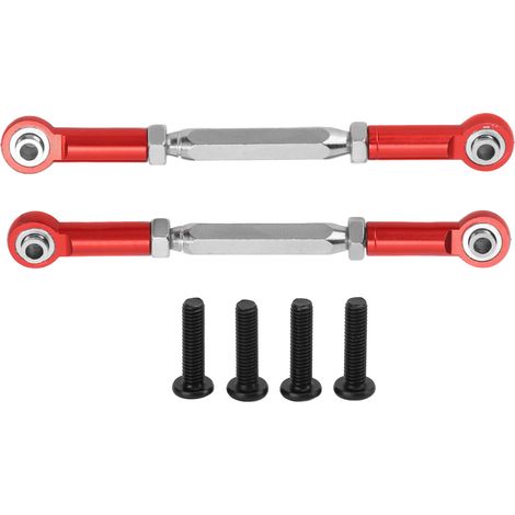 2 Pièces Tige de Direction Suspension Arrière pour Camion Monstre JLB 1/10 Voiture RC Rouge (1/5)