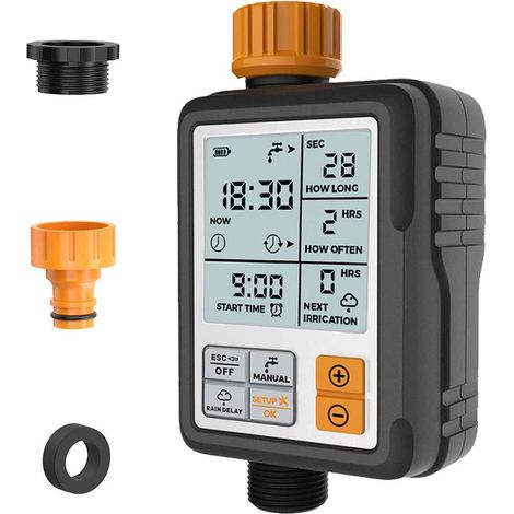 Minuteur d'arrosage numérique programmable pour robinet de jardin, arrosage automatique, minuterie d'arrosage automatique (1/5)