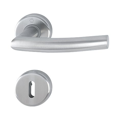 Poignée De Porte Alta Inox Hoppe Inox Monobloc, Ressort De Rappel - Hoppe (1/2)