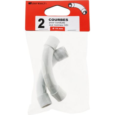 2 courbes grand rayon Ø 16mm - gris (1/5)