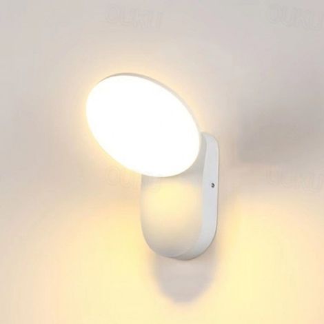 Applique murale moderne en aluminium, applique murale d'extérieur à LED, étanche IP65, idéale pour un garage ou une cour, lumière chaude 3000K (blanc)