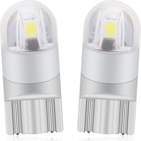 Ersandy – Ampoule T10 W5W LED 12V 6000K – Lumière blanche 150 lumens – Angle d'émission 280° – Pour feux de gabarit et veilleuses (1/5)
