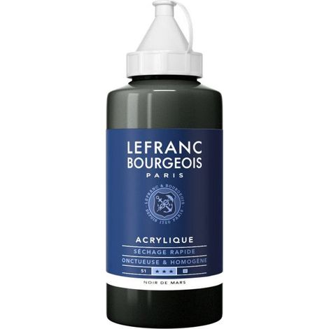 Peinture acrylique - Noir de Mars - 271 - Fine - Lefranc Bourgeois - Bidon 750ml