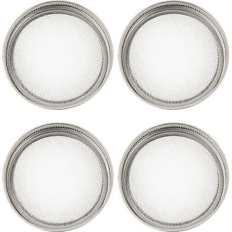 couvercles de germination en acier inoxydable pour bocaux de conserve-8.6X8.6CM-Silver (1/3)