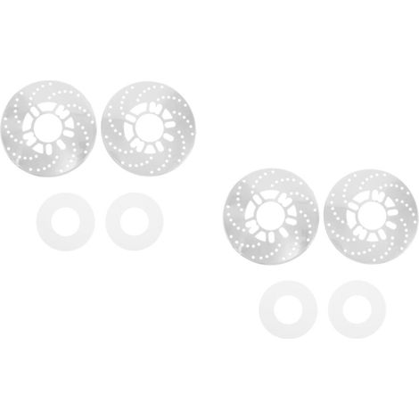 Juego de 4 fundas para coche de aluminio plateado, estilo moderno y protección. (1/2)