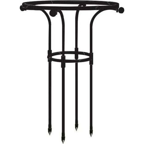 Treillis pour plantes grimpantes de jardin - support de vigne en treillis noir (hauteur 65 cm diamètre 20 cm) (1/4)