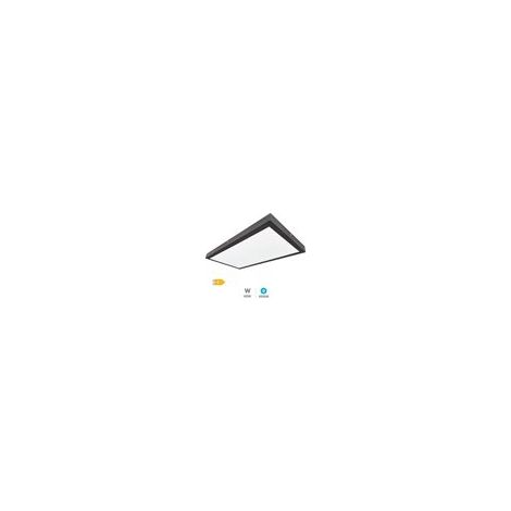 Panel superficie LED rectangular Kisongo 60W 6000K Negro