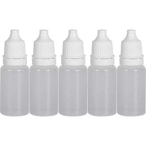 50pcs Flacons compte-goutte vides déjà stérilisés Bouteille avec petite pipette en plastique souple pour gouttes pour les yeux et d’autres liquides en 10ml (Lot de 50),A (1/5)