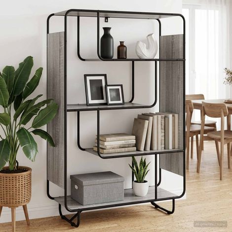 vidaXL Buffet haut Sonoma gris 93.5 x 37.5 x 144 cm Bois d'ingénierie (1/5)
