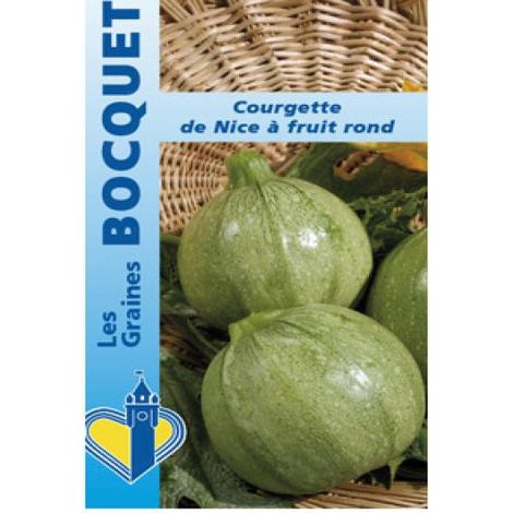 Courgette 'de Nice à fruits ronds' le sachet de 20 graines (3g)