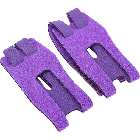 Lot de 2 Manchettes Élastiques Respirantes pour Sport, Bandeau de Soutien Coude et Genou, Bracelet de Maintien Musculaire, Tour de Bras Réglable, Violet (1/5)