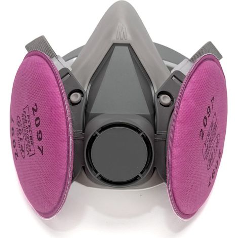 Wiederverwendbare Gasmaske 6200 mit P2097-Filtern (10 Stück) – Wirksamer Schutz vor Feinstaub, Dämpfen und Aerosolen – Entspricht den Normen CE EN 140 und EN 143-lsw