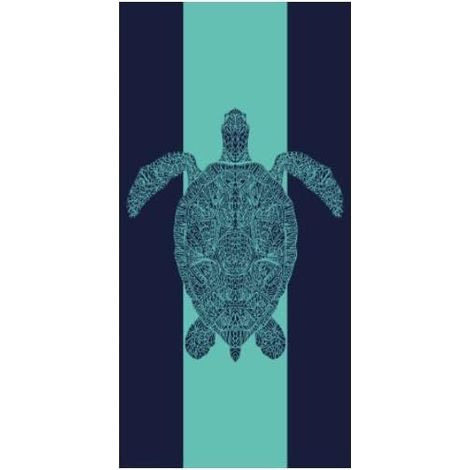 Plage Microfibre Anti Sable Homme Femme - Serviette Piscine de Bain, Couverture de Plage pour Natation Sport, Super Absorbant, 180x90 cm, motif tortue