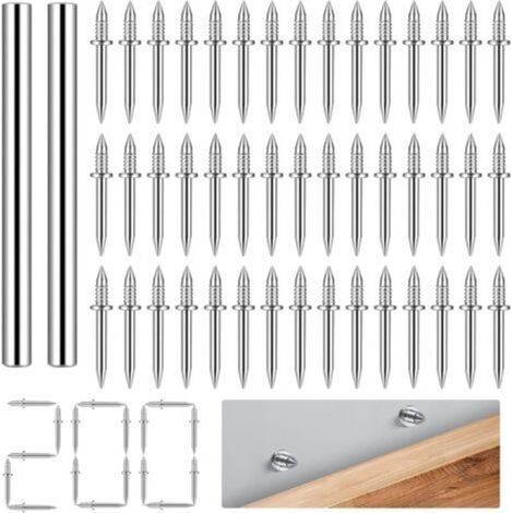 Largeight – Clous à double tête 200 pcs – Métal galvanisé – Pour plinthes et meubles – Fixation durable sans couture (1/5)