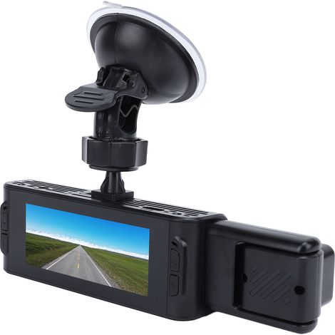 Caméra embarquée pour voiture, 3 objectifs, HD 1080p, écran 3,16 pouces, Wi-Fi sans fil, détection de mouvement, vision nocturne, enregistrement en boucle, grand angle. (1/5)