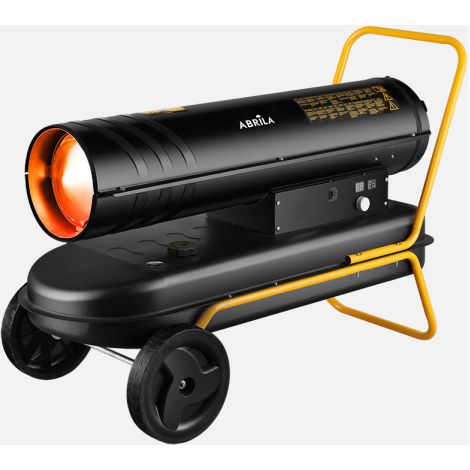 Fabrilamp Cañón Calefactor Gasoleo ALPINE 50kW Negro/Amarillo – Depósito 45L, Caudal 1100 m³/h, Control Temperatura y Protección de Seguridad – 71x105x48,5 cm