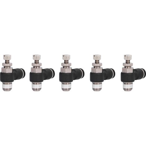 Vanne d'étranglement coudée à angle droit type L, raccord rapide, coude pratique, vanne de régulation du débit d'air 8-02 (1/5)