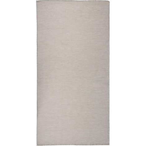 Tapis à tissage plat d'extérieur 100x200 cm Taupe (1/5)